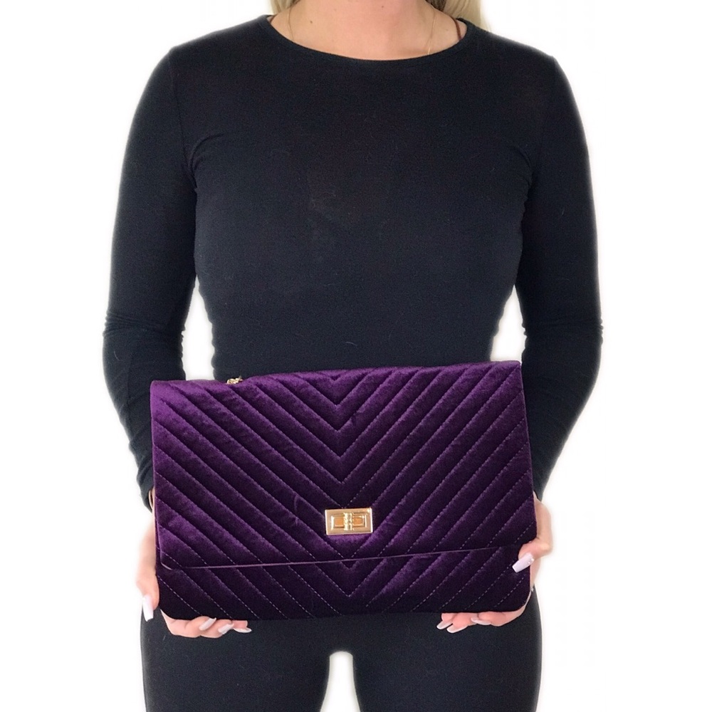 Velvet Crossbody Handbag